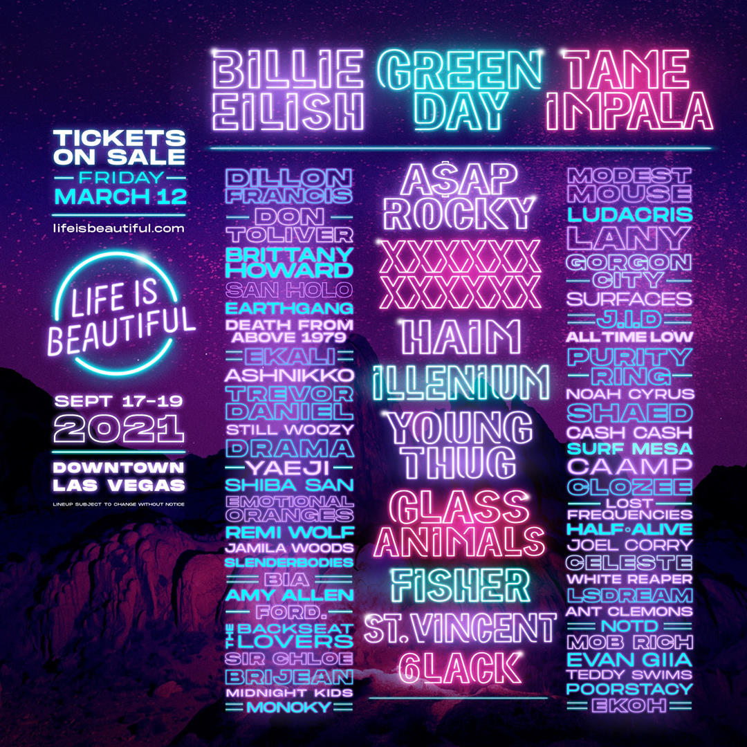 Life Is Beautiful 2021 La CarteleraMX